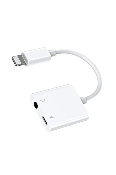 SOFAL Lightning audio adapter (Lightning male to 3.5mm jack + female Lightning), 18W, O108, White