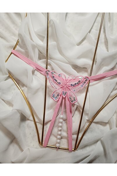 G&H UNDERWEAR Butterfly Pearl String Thong Panties