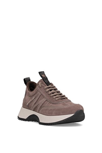 Mammamia D25Ka-3700 Women's Genuine Nubuck Leather Casual Shoes Mink