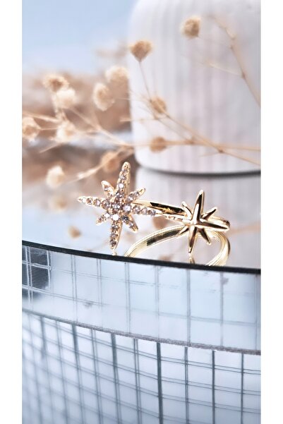 Serenity خاتم مطلي بالفولاذ مع شكل نجمة القطب