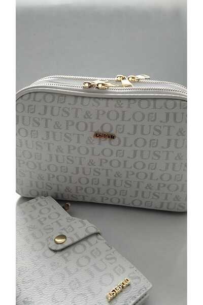 Just Polo Women's Waterproof Printed Patterned 5 Compartment Crossbody Bag Shoulder Bag Combination