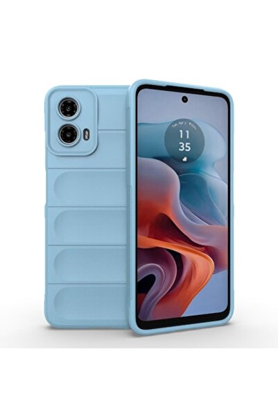 SOFAL Case for Motorola Moto G34 (P325), Polyurethane, Blue