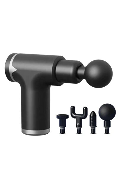 Denx Dinx DX2027 Mini Smart Body Muscle Massager with 6 Levels and 4 Interchangeable Heads, Black