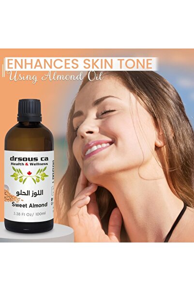 dr sous Organic Sweet Almond Oil 100ml (Cold Pressed)