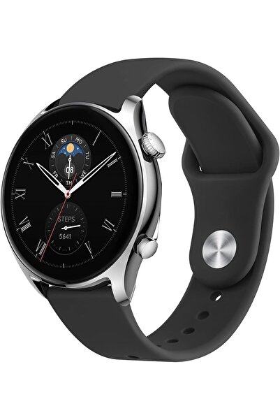 Generic 22mm Quick Release Silicone Replacement Band for Amazfit GTR 4/GTR 3 Pro/GTR 3/GTR 2e/GTR 2/G Black