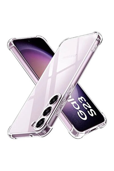 SOFAL Carcasă de telefon pentru Samsung Galaxy S23, silicon transparent rezistent la șocuri, W61, transparentă