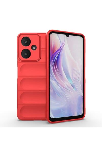 SOFAL Carcasă pentru Xiaomi Redmi 13C 5G / Poco M6, H190, Poliuretan, Roșu