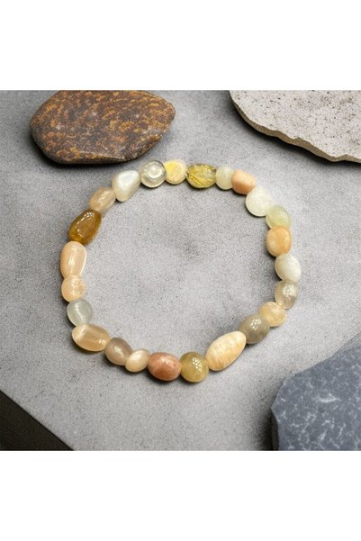 AURA STONE Aurastone Sunstone Natural Stone Light Color Bracelet