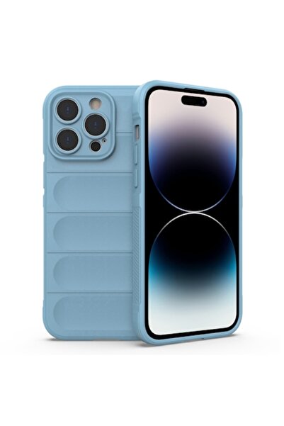 SOFAL Case for iPhone 14 Pro, P195, Polyurethane, Light Blue