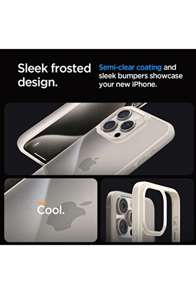 Spigen iPhone 15 Pro Case, Ultra Hybrid O5, Titanium