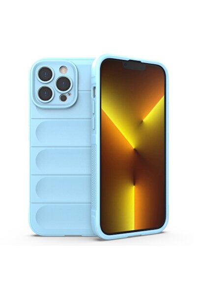SOFAL Case for iPhone 13 Pro Max, P218, Polyurethane, Light Blue