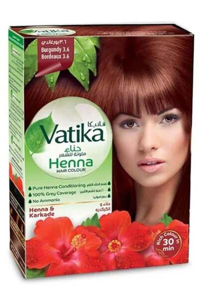 Vatika صبغة شعر بالحناء - بورجندي 3.6