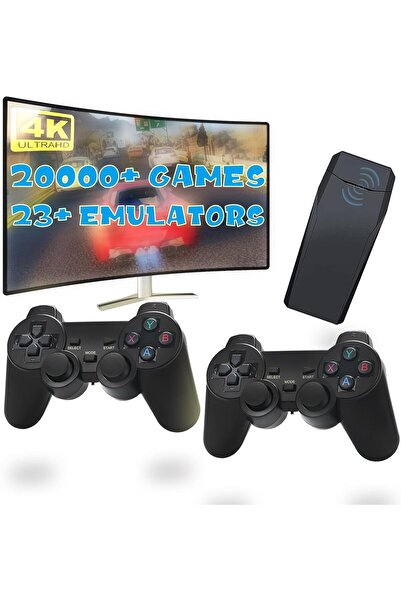 Generic Natural Retro Game Console - 30,000 Games, 9 Emulators, 4K HDMI, Dual 2.4G Wireless Controllers (64