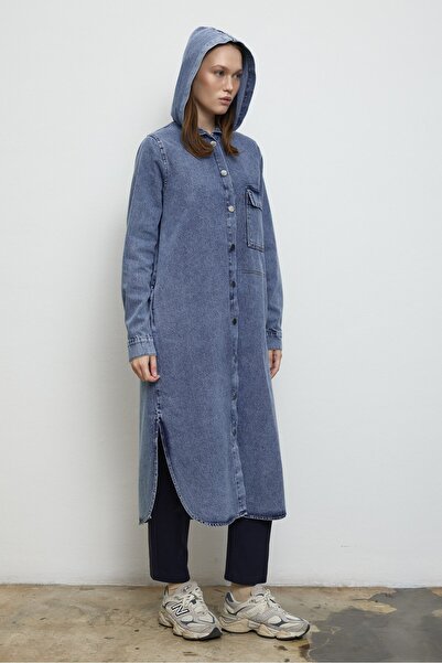 QANU Τζιν καμπαρντίνα ανοιχτό μπλε