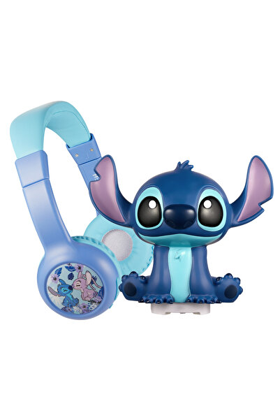 SMD-Volkano سماعات رأس ستيريو بلوتوث للأطفال من ديزني ستيتش، سماعة رأس لاسلكية مبطنة ناعمة، وقت تشغيل يصل إلى 13 ساعة