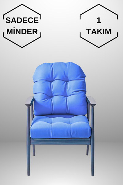 MoMMe Stolica Min Koža 45x45 CM sedište i naslon (1 SET) PLAVA