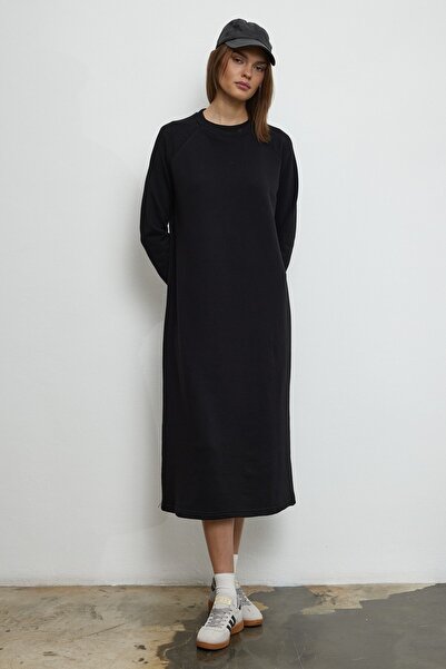 QANU Φόρεμα Nora Sweatshirt Μαύρο