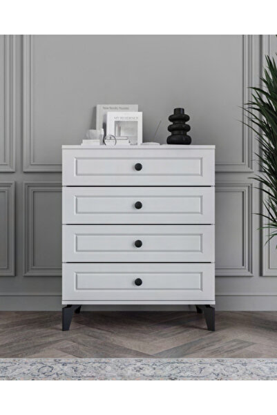 miracool Panjur Fix 4 Çekmeceli Şifonyer / %100 MDF / Antrasit