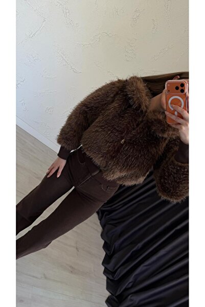 elif teke Fur Coat Brown