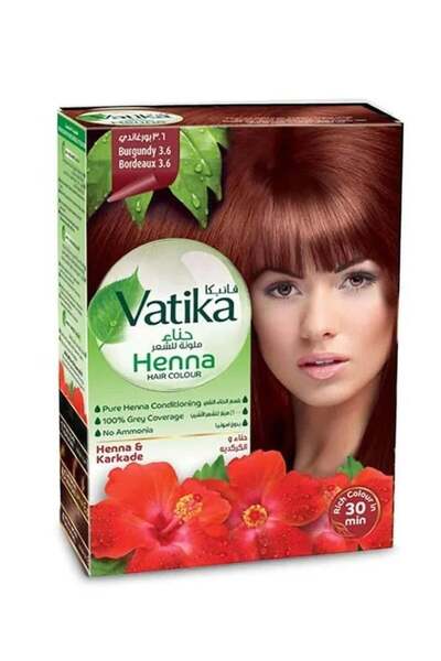 Vatika صبغة شعر بالحناء - بورجندي 3.6