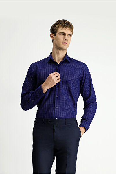 Kiğılı Дълъг ръкав, редовна кройка, памучна риза с каре