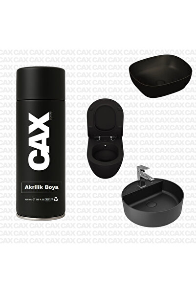 caxcolors DUŞAKABİN-LAVABO-FAYANS-KLOZET SPREYİ SUYA DAYANIKLI VERNİKLİ SPREY BOYA 400 ML