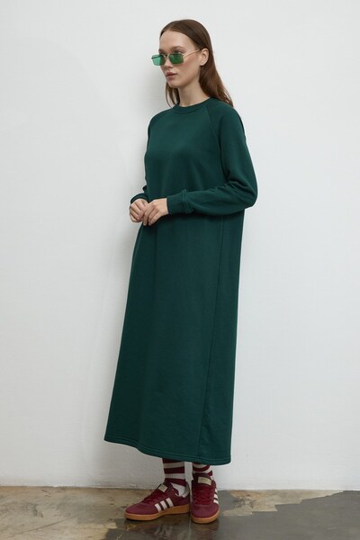 QANU Φόρεμα Nora Sweatshirt Πράσινο