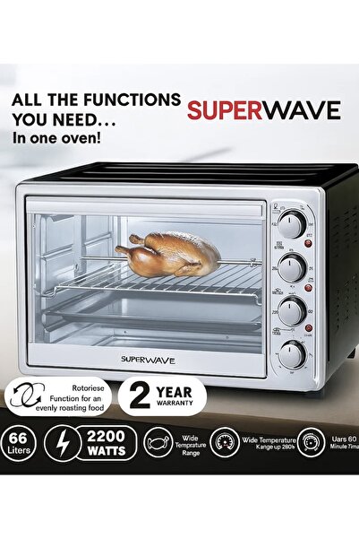 Super Wave Superwave 66L 2200W Electric Oven + Grill