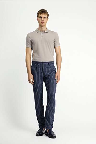 Kiğılı Polo Neck Slim Fit Cotton T-Shirt