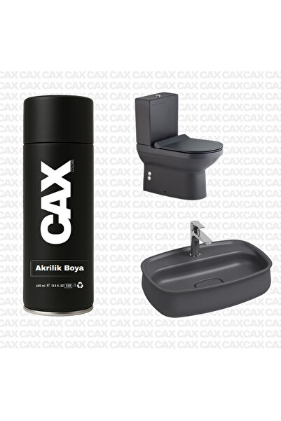 caxcolors DUŞAKABİN-LAVABO-FAYANS-KLOZET SPREYİ SUYA DAYANIKLI VERNİKLİ SPREY BOYA 400 ML