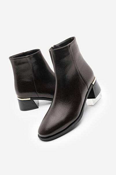 potinonline حذاء نسائي K9711 بكعب معدني سميك