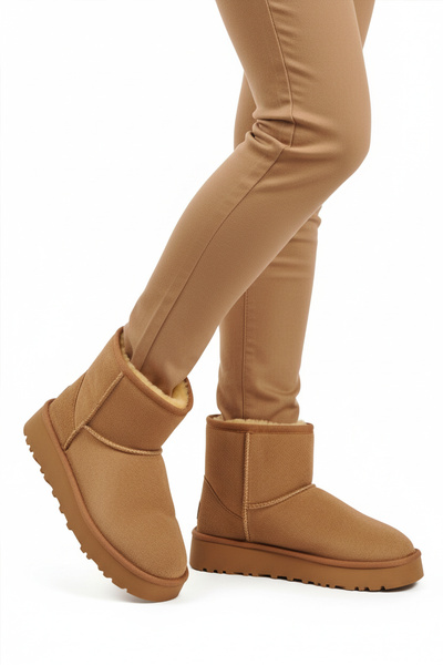 AYAKMOD Γυναικείες μπότες από μινκ σουέντ με επένδυση από γούνα, ανθεκτικές στο κρύο και αντιολισθητικές 696081 Z