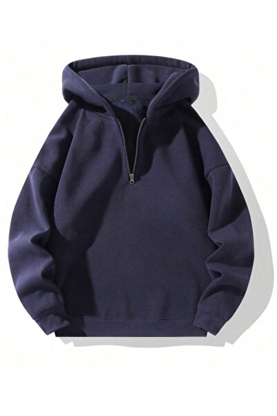 MODARİCH Hanorac unisex pentru bărbați/femei, cu jumătate de fermoar și glugă...