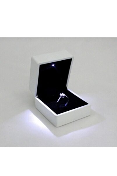 ArtBDesign Beyaz Işıklı Yüzük ve Alyans Kutusu ( Boş Kutudur )