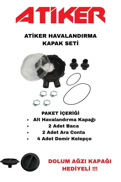 ATİKER HAVALANDIRMA KAPAK SETİ