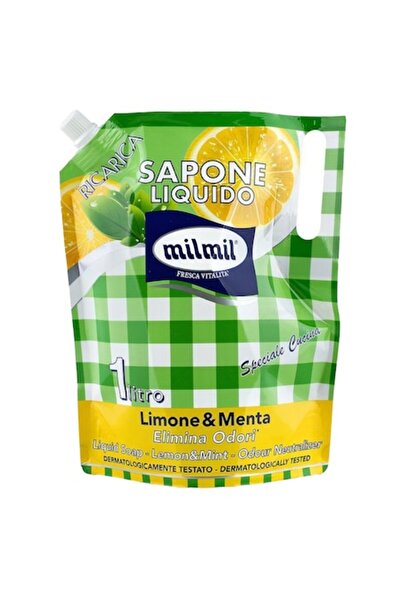 Mil Mil Rezervă de săpun lichid cu lămâie și mentă, 1 l