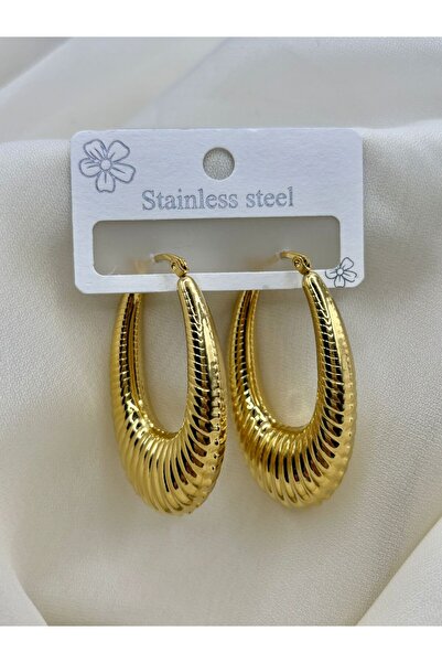 Aurora ÇELİK OVAL HALKA KÜPE