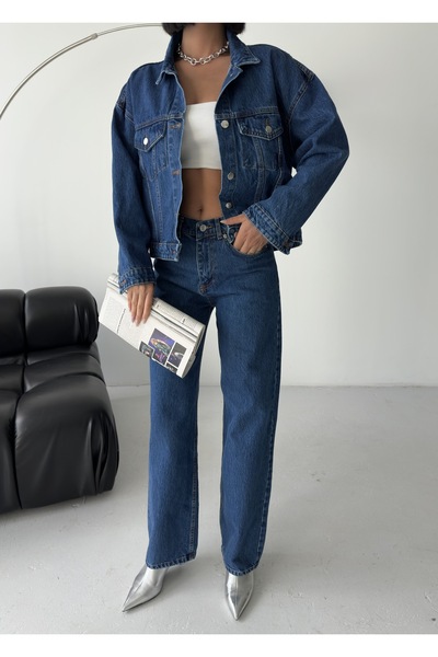 SOLİS MODA Women's Denim Suit