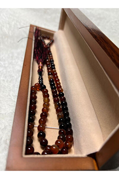 M.A Traders Black Haqeeq Tasbih – 100 Natural Aqeeq Rosary | 10mm Bead Size |...
