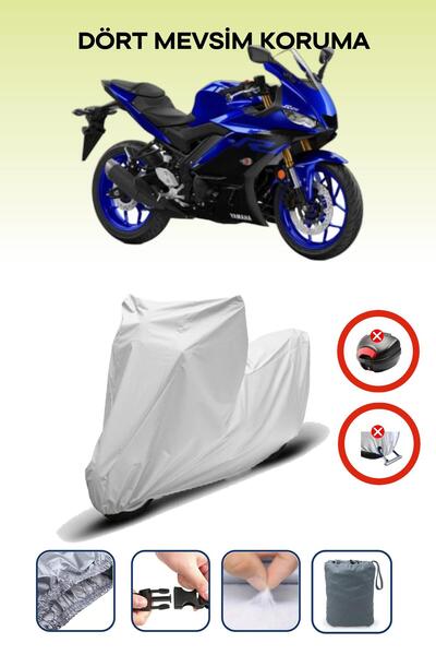 Breen Gray Yamaha Yzf R25 Abs Compatible Motorcycle Cover, Protection Cover