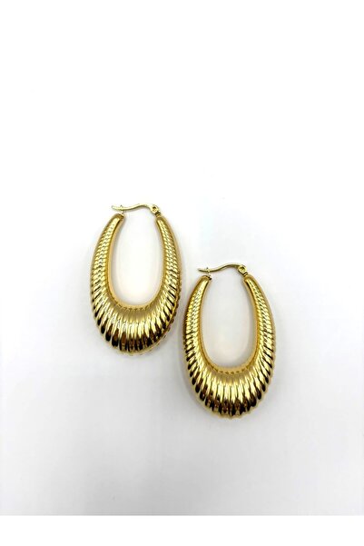 Aurora ÇELİK OVAL HALKA KÜPE