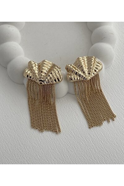 Dionme Püskül detay deniz kabuğu küpe