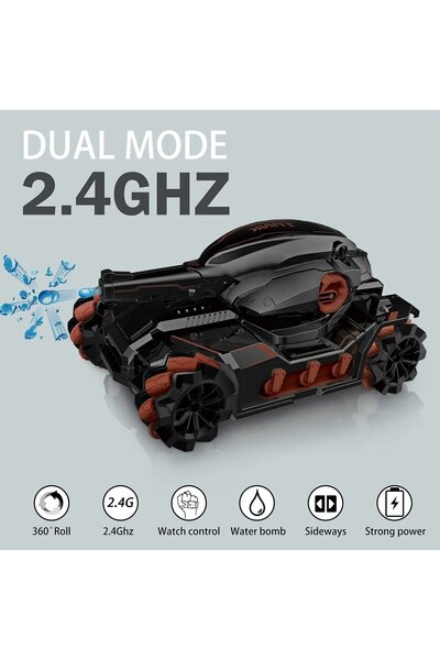 Bebelul Tank FIGHT RC BROWN 14+ with Gesture Control, Water Balls and Special Effects