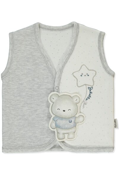 Bebetto سترة إنترلوك (كن لطيفًا) رمادية مخلوطة