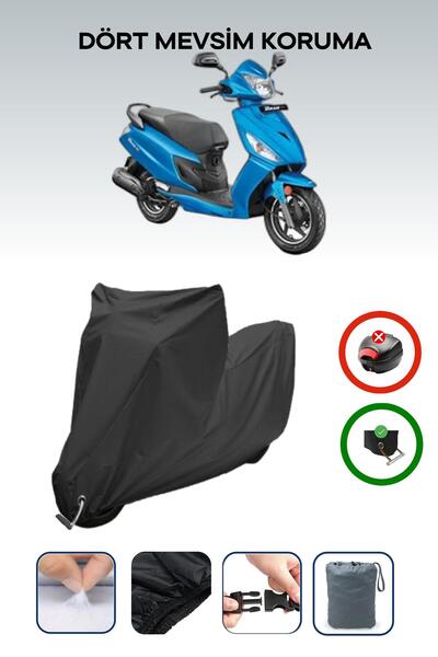 Breen Black Lock Compatible Hero Dash 125 Compatible Motorcycle Cover, Protection Cover