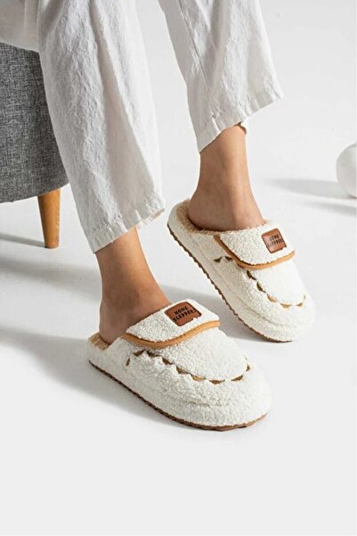 İZYA Papuci de casă cu model de pluș, anti-alunecare, cu talpă ușoară, cu bla...