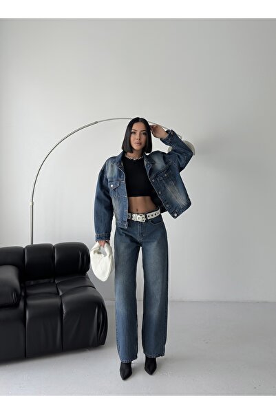 SOLİS MODA Women's Denim Suit