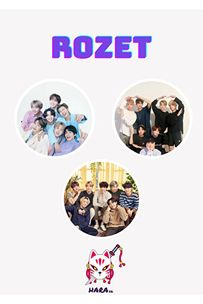 Hara Company BTS Kpop Grubu 3’lü Rozet