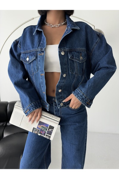 SOLİS MODA Women's Denim Suit