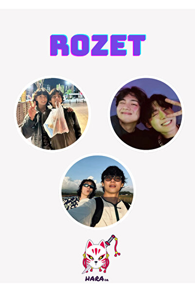 Hara Company BTS Kpop Taehyung ve Jungkook ( Taekook ) Rozet 3’lü Rozet